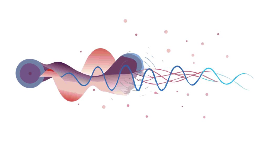 Abstract Flowing Sound Waveform Vector Design, vector design Generative AI