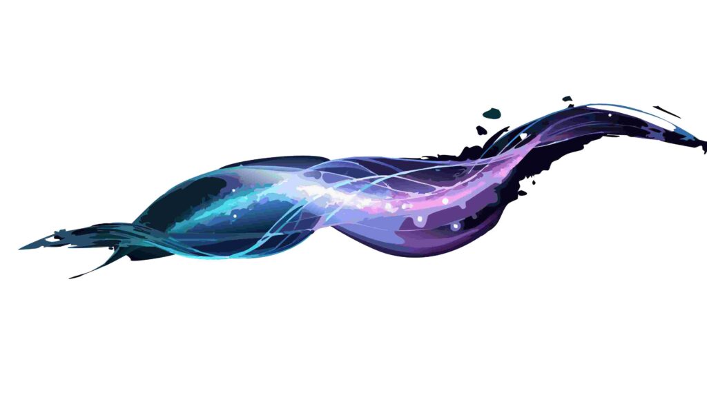 Abstract Cosmic Whale with Nebula Colors Vector, vector design Generative AI