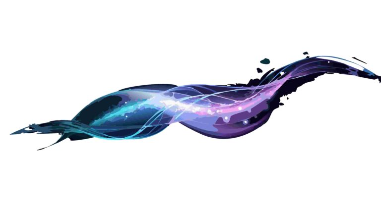 Abstract Cosmic Whale with Nebula Colors Vector, vector design Generative AI