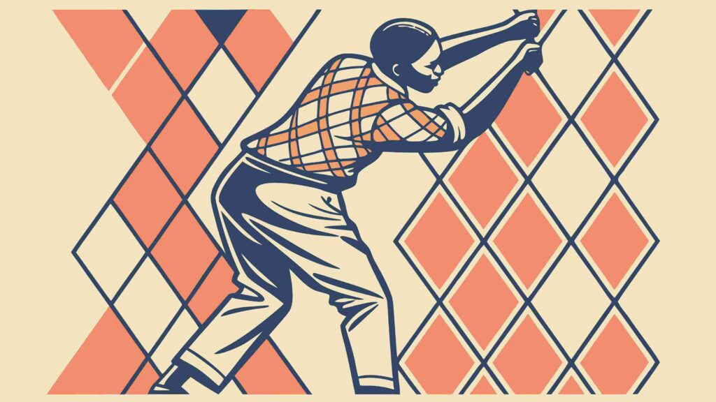 Abstract Geometric Harlequin Pattern with Figures, vector design Generative AI