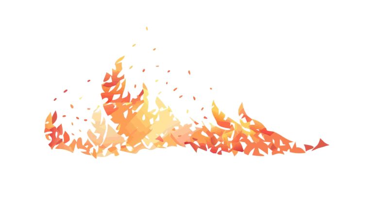 Intense Fire Flames Abstract Vector Graphic, vector design Generative AI