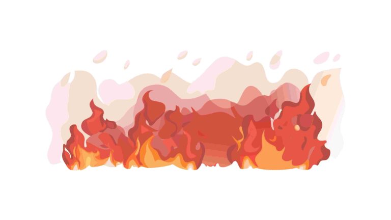 Decorative Fire Flame Element for Design Projects, vector design Generative AI