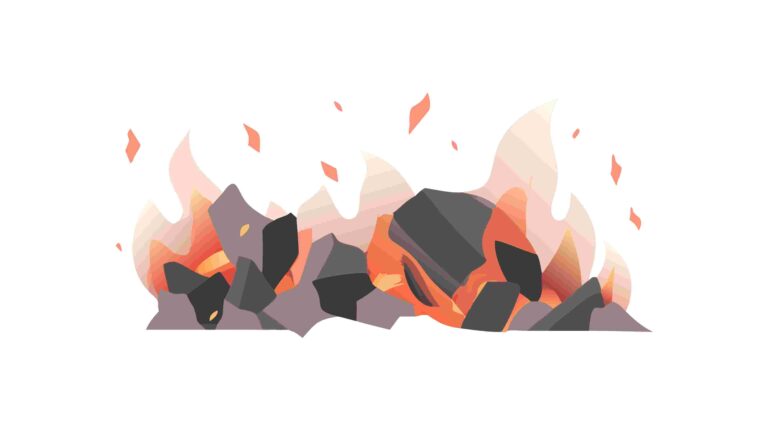 Glowing Embers & Ash Vector for Fire Scenes, vector design Generative AI