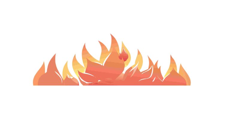Dynamic Fire Flame Burst Vector Element, vector design Generative AI