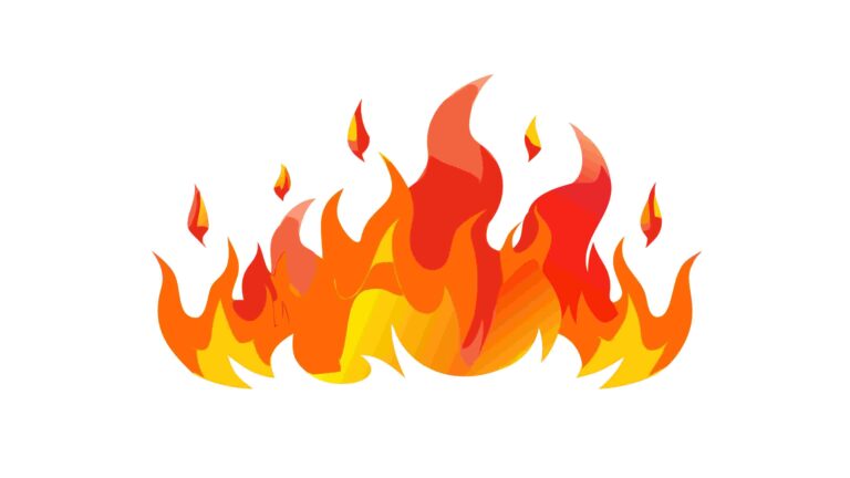 Bold Classic Fire Flame Icon Vector Illustration, vector design Generative AI