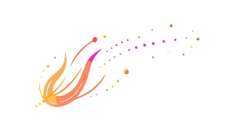 Abstract Sparkling Fire Trail Vector Element, vector design Generative AI