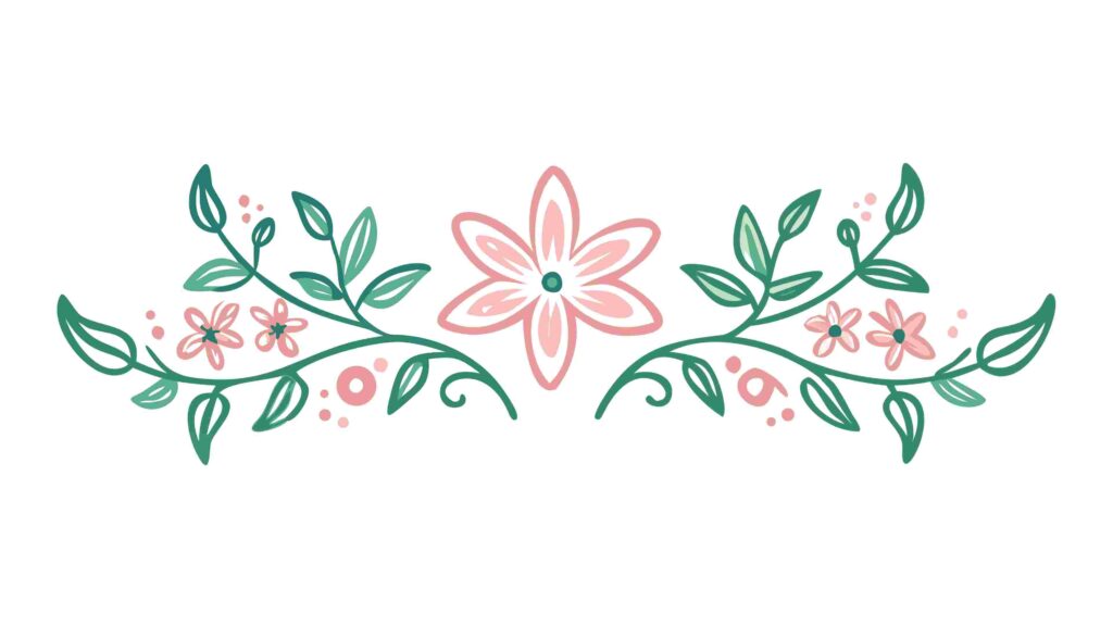 Delicate Floral Garland Vector Border Design, vector design Generative AI
