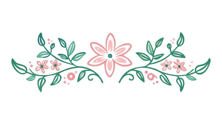 Delicate Floral Garland Vector Border Design, vector design Generative AI