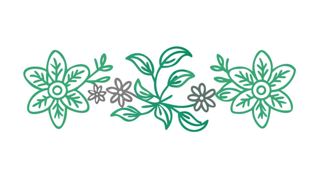 Graceful Floral Vine Vector Border Design, vector design Generative AI