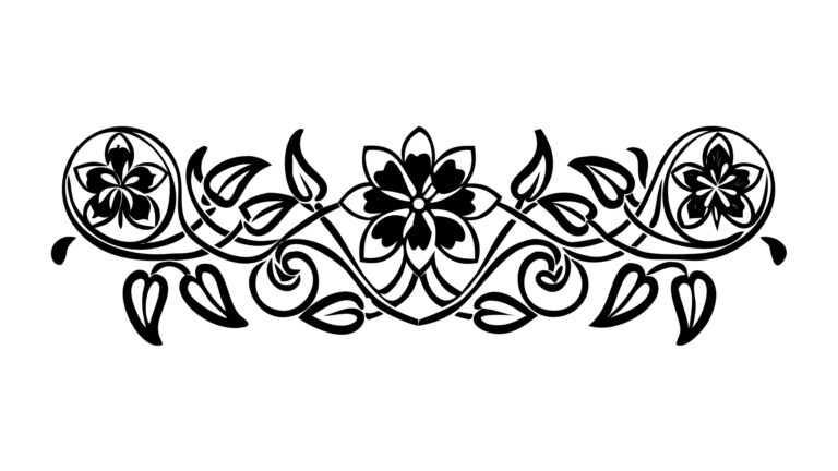 Classic Floral & Vine Border Vector Design Element, vector design Generative AI
