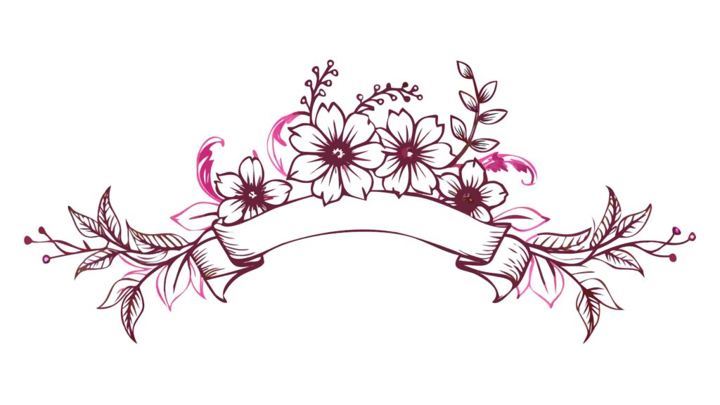 Decorative Floral Banner with Delicate Blossoms Vector, vector design Generative AI