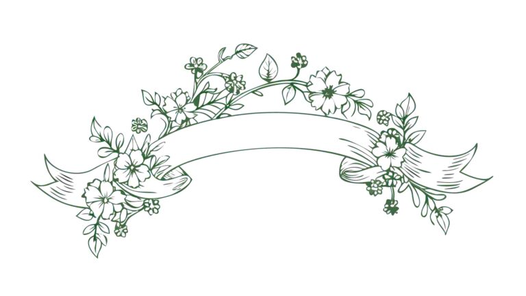 Decorative Floral Ribbon Banner Vector Design, vector design Generative AI