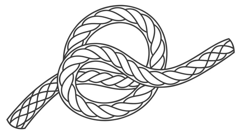 Detailed Nautical Rope Knot Vector Illustration, vector design Generative AI