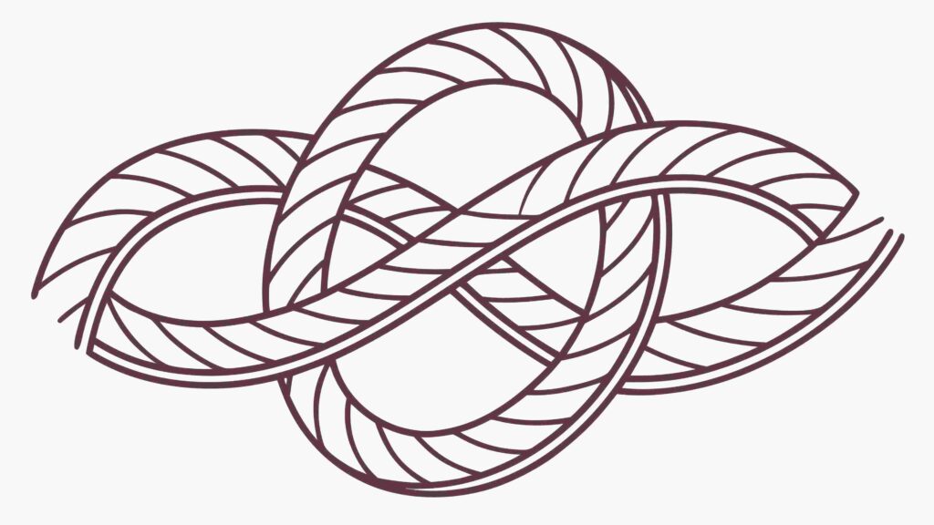 Intertwined Rope Knot Pattern Vector Element, vector design Generative AI