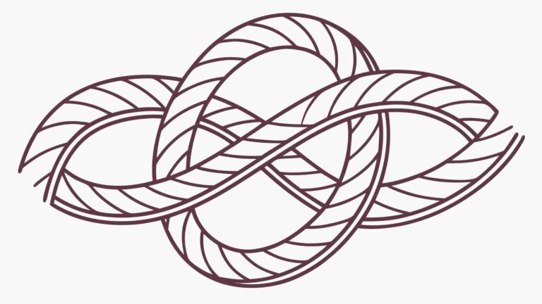 Intertwined Rope Knot Pattern Vector Element, vector design Generative AI