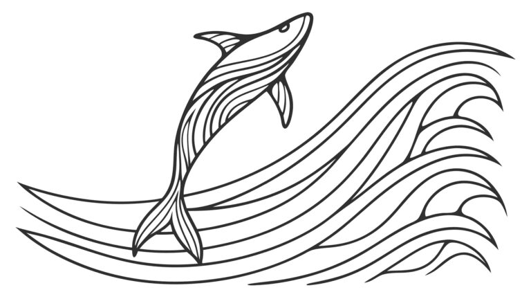 Dynamic Dolphin Jumping Over Ocean Wave Vector Art, vector design Generative AI