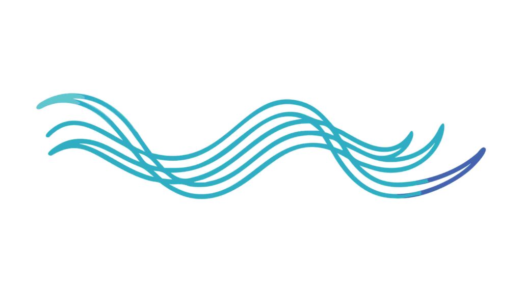 Abstract Blue Wavy Lines Vector Design Element, vector design Generative AI