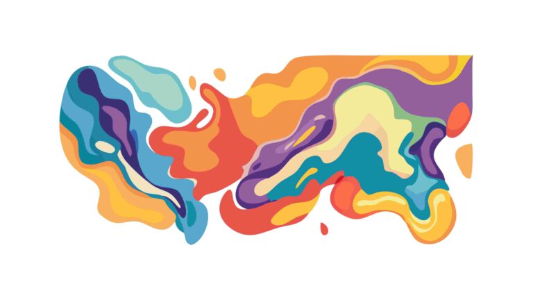 Abstract Liquid Paint Splash Dynamic Vector Graphic, vector design Generative AI