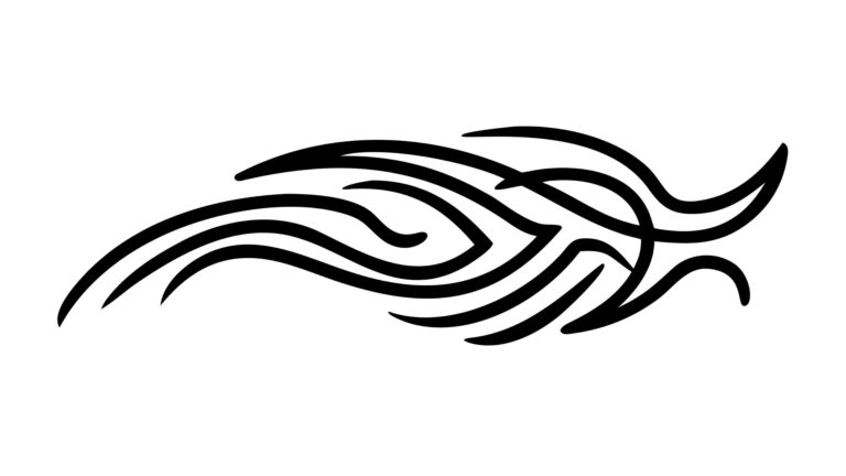 Abstract Tribal Swirl Lines Vector Design Element, vector design Generative AI