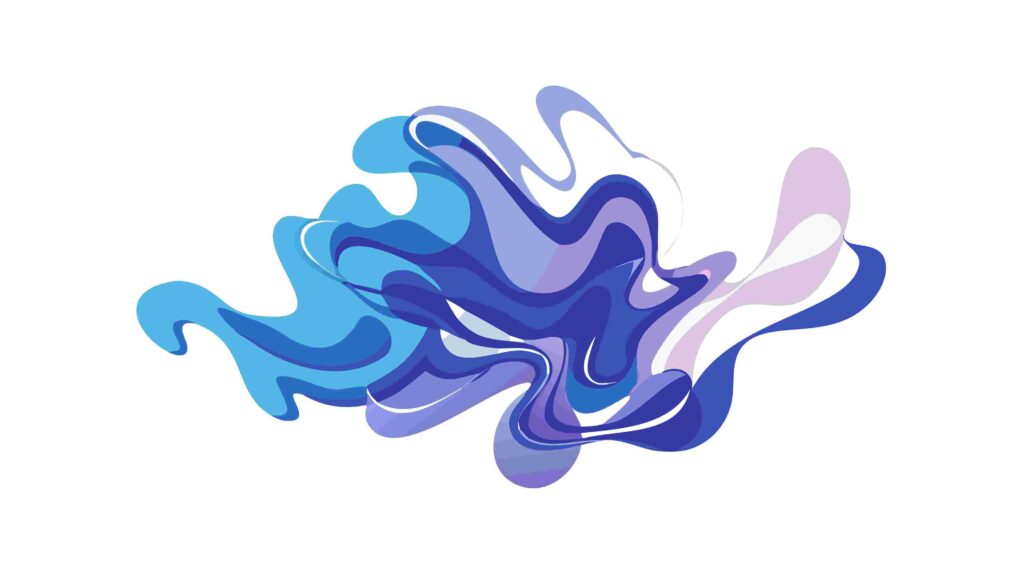 Abstract Fluid Splash Design Element in Blue & Purple, vector design Generative AI