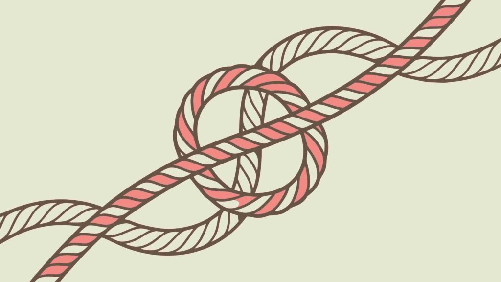 Nautical Rope Knot Design Element for Maritime Themes, vector design Generative AI
