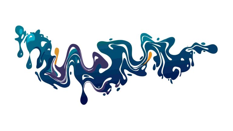 Cosmic Abstract Paint Splatter in Blue and Purple, vector design Generative AI