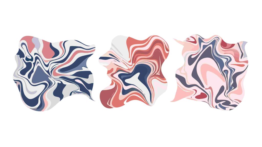 Organic Abstract Flowing Ink Art Design Element, vector design Generative AI