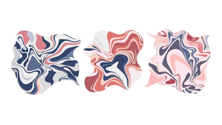 Organic Abstract Flowing Ink Art Design Element, vector design Generative AI