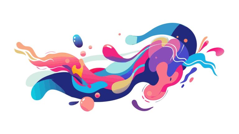 Energetic Abstract Paint Burst Design Element, vector design Generative AI