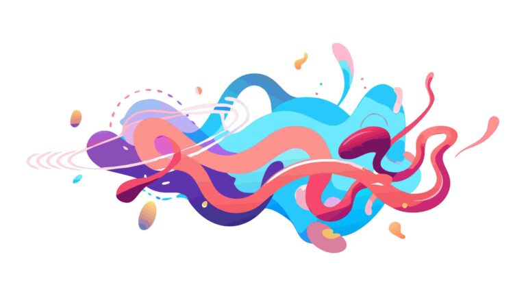 Graceful Basketball Player with Flowing Abstract Lines, vector design Generative AI