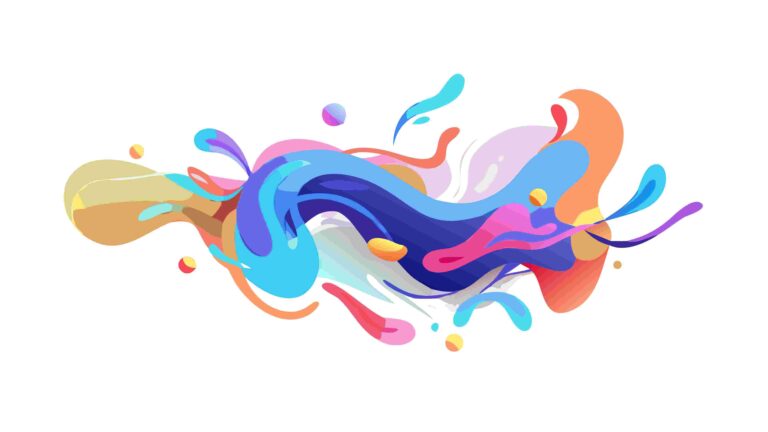 Elegant Butterfly with Swirling Abstract Floral Elements, vector design Generative AI