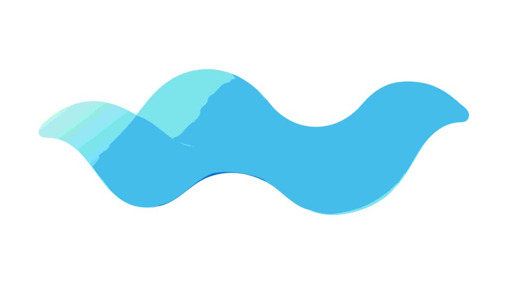 Smooth Abstract Blue Wavy Lines Design Element, vector design Generative AI