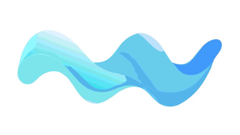 Dynamic Abstract Blue Wave Forms Design Element, vector design Generative AI
