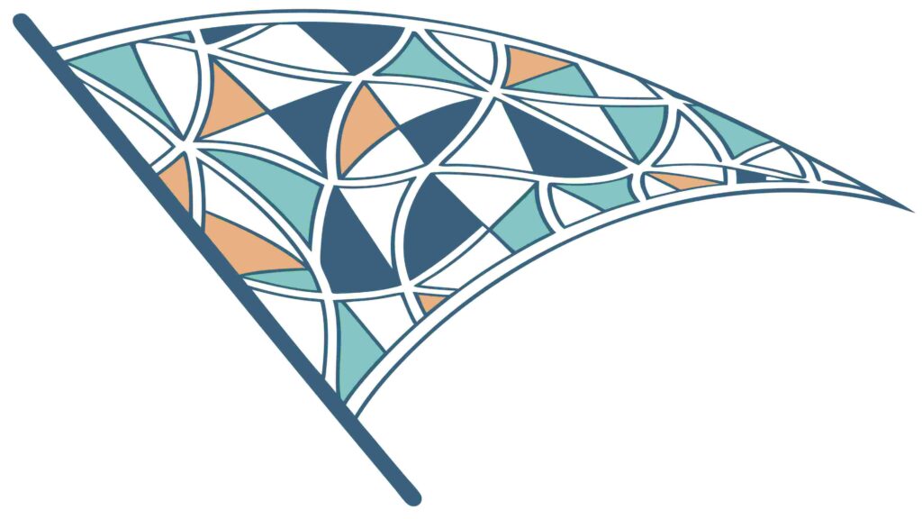 Abstract Geometric Kite Design with Colorful Segments, vector design Generative AI