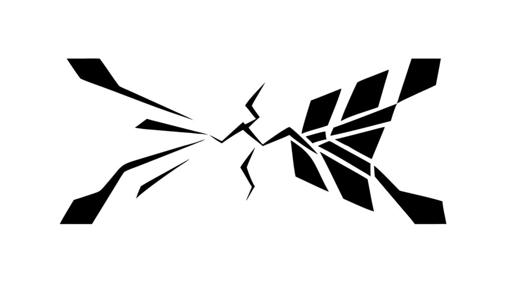 Dynamic Abstract Breakage and Shattering Effect, vector design Generative AI