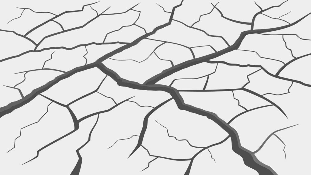 Intricate Cracks Pattern with Leafless Tree Branches, vector design Generative AI