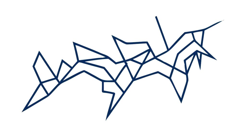 Geometric Abstract Lightning or Energy Lines, vector design Generative AI