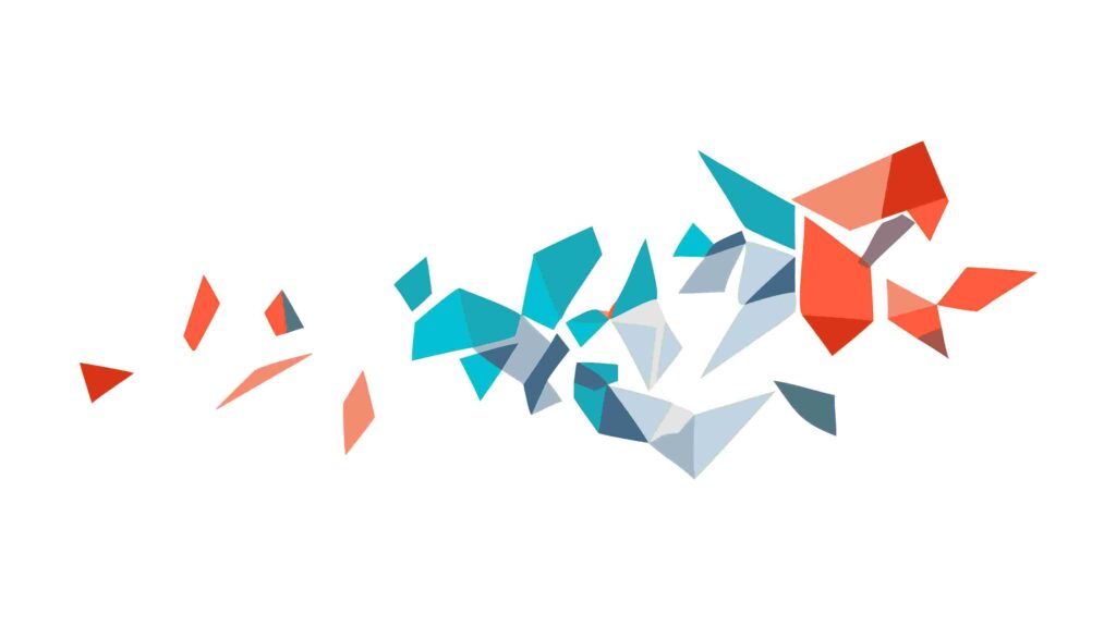 Abstract Geometric Shards Design Element in Cool Tones, vector design Generative AI