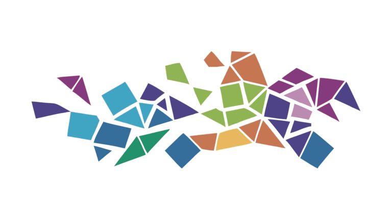 Dynamic Abstract Geometric Burst of Colorful Shapes, vector design Generative AI
