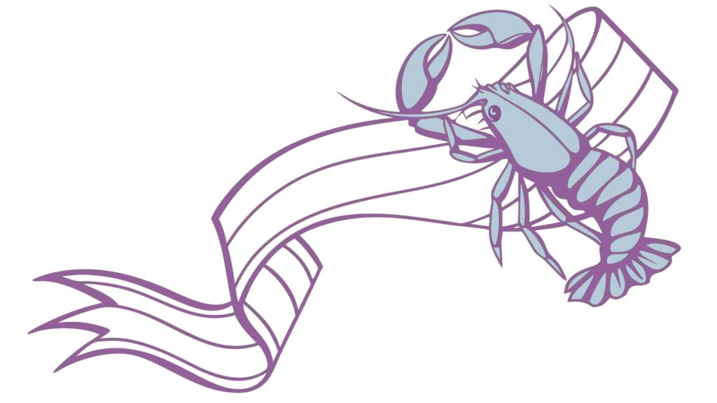 Playful Lobster with Waving Ribbon Banner Design, vector design Generative AI