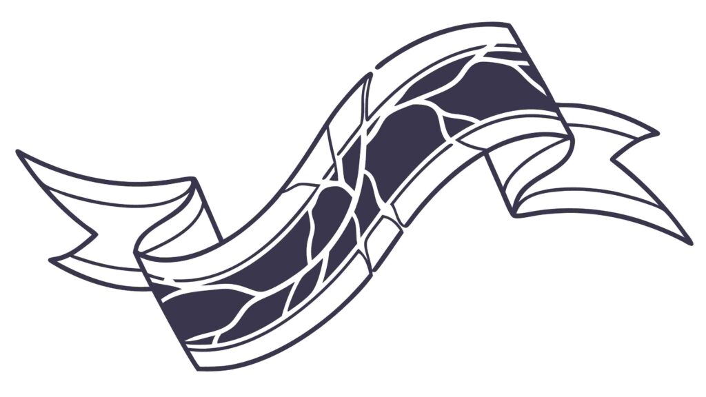 Elegant Flowing Ribbon Banner Outline for Text, vector design Generative AI