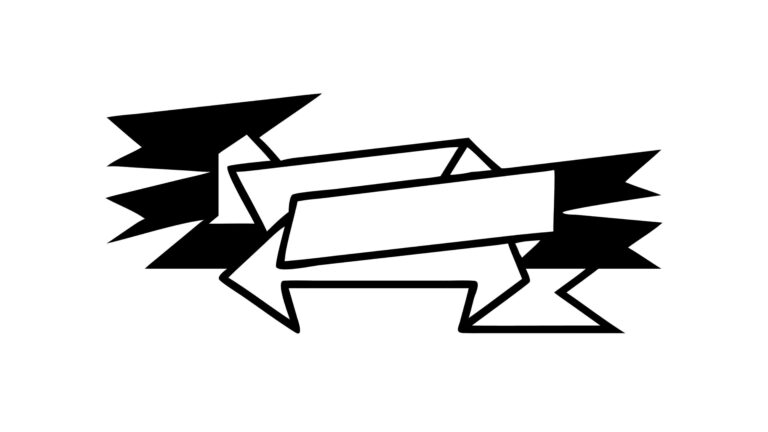 Bold Black Ribbon Banner for Strong Statements, vector design Generative AI