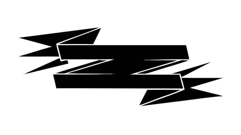 Dynamic Angled Black Ribbon Banner for Modern Design, vector design Generative AI