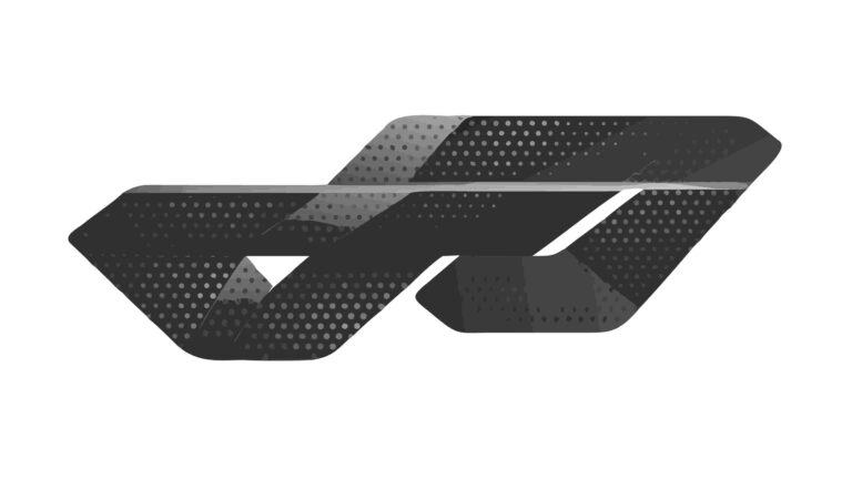Textured Folded Black Ribbon Banner Graphic Element, vector design Generative AI
