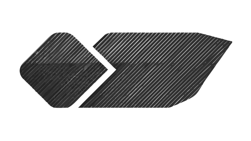 Textured Pointed Black Ribbon Arrow Graphic Element, vector design Generative AI