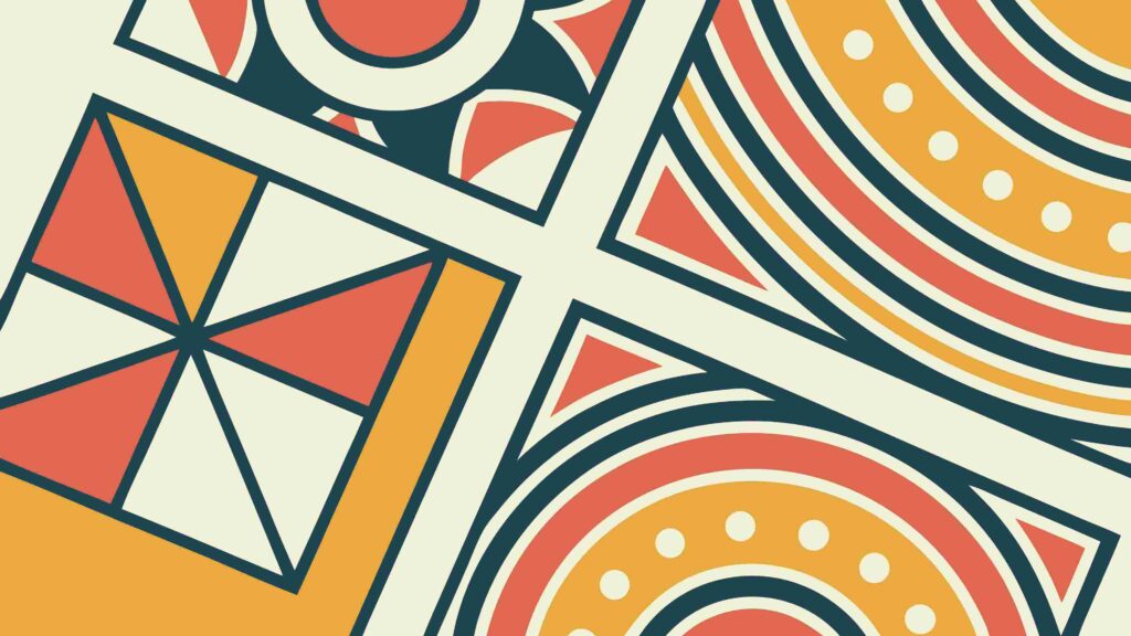 Retro Geometric Abstract Pattern for Vintage Vibes, vector design Generative AI