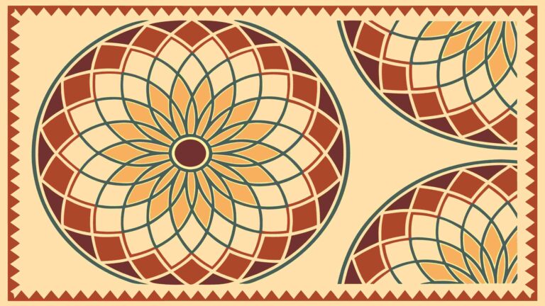 Decorative Circular Mosaic Pattern for Elegant Decor, vector design Generative AI
