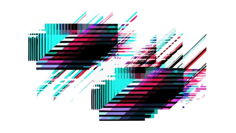 Horizontal Glitch Effect Abstract Digital Art, vector design Generative AI