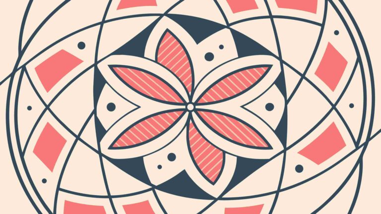 Ornate Circular Geometric Flower Pattern Art, vector design Generative AI