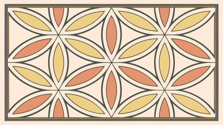 Elegant Circular Floral Geometric Pattern Design, vector design Generative AI